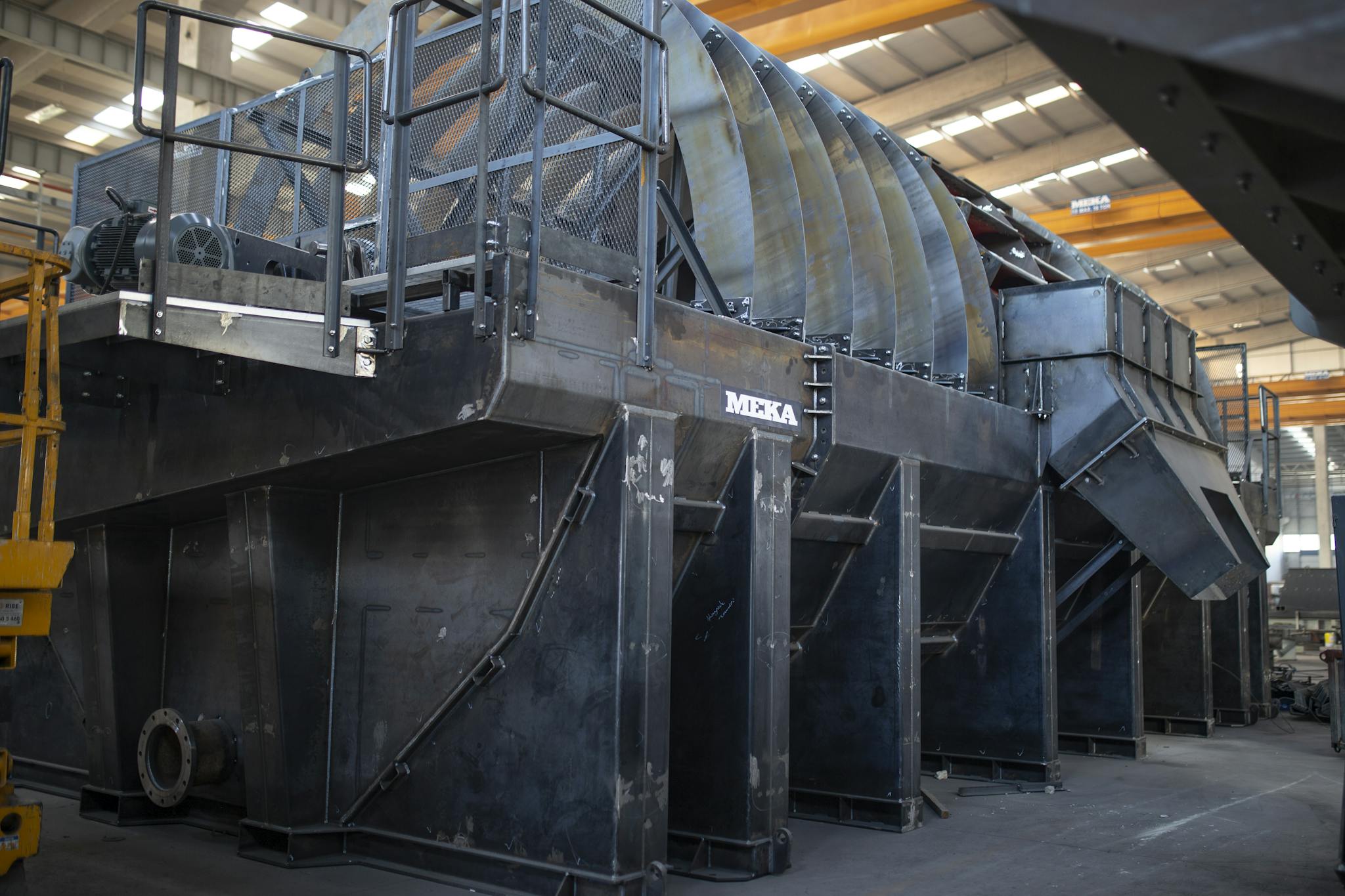 Powerful industrial machinery in a factory setting, emphasizing engineering excellence.